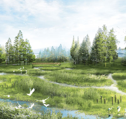 沙坪坝工业园青凤组团启动区环境绿化工程（生态湿地）